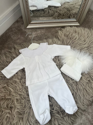 White velour set