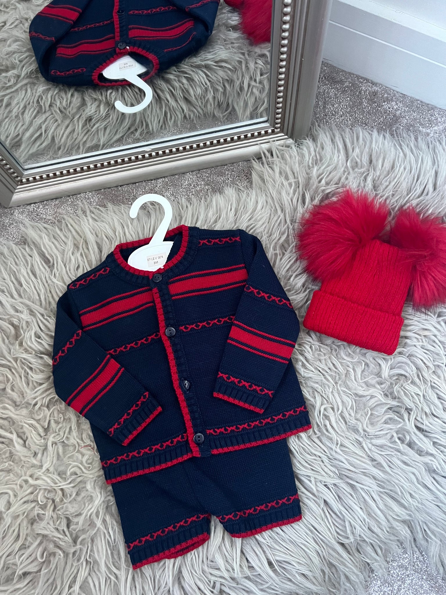 Navy & red set