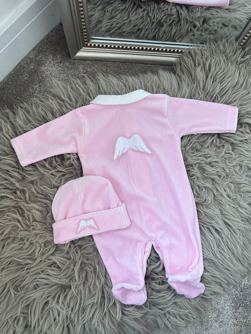 Pink Angel wing sleepsuit