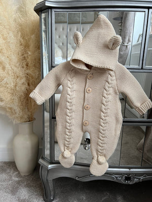 Beige teddy onesie