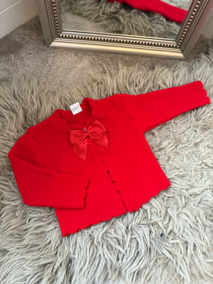 Red bow cardigan