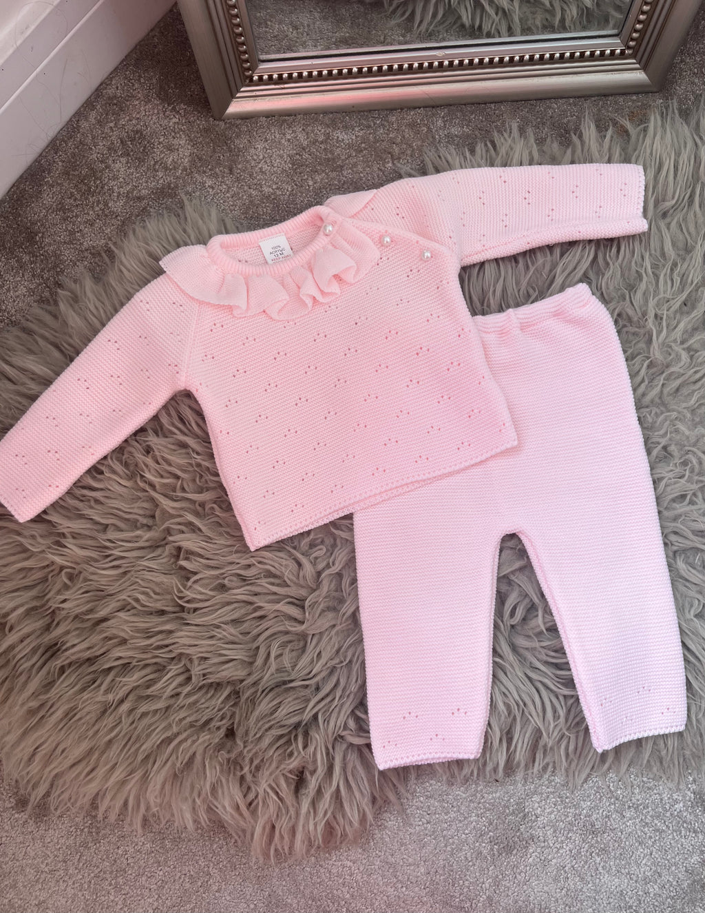 Pale pink pearl tracksuit