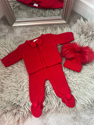 Red Pom Pom tracksuit