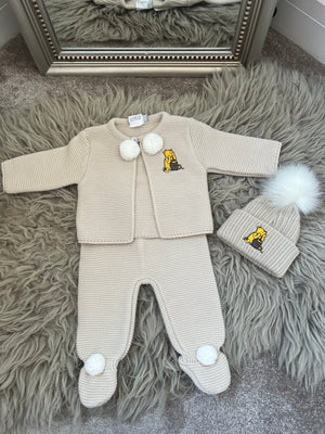 Winnie the Pooh beige Pom tracksuit