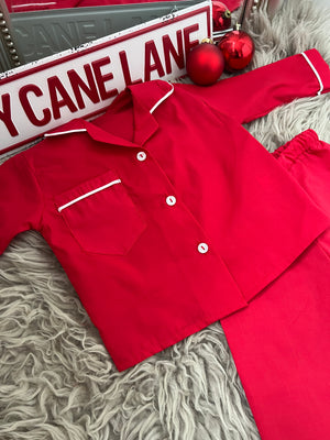 Red Christmas pyjamas