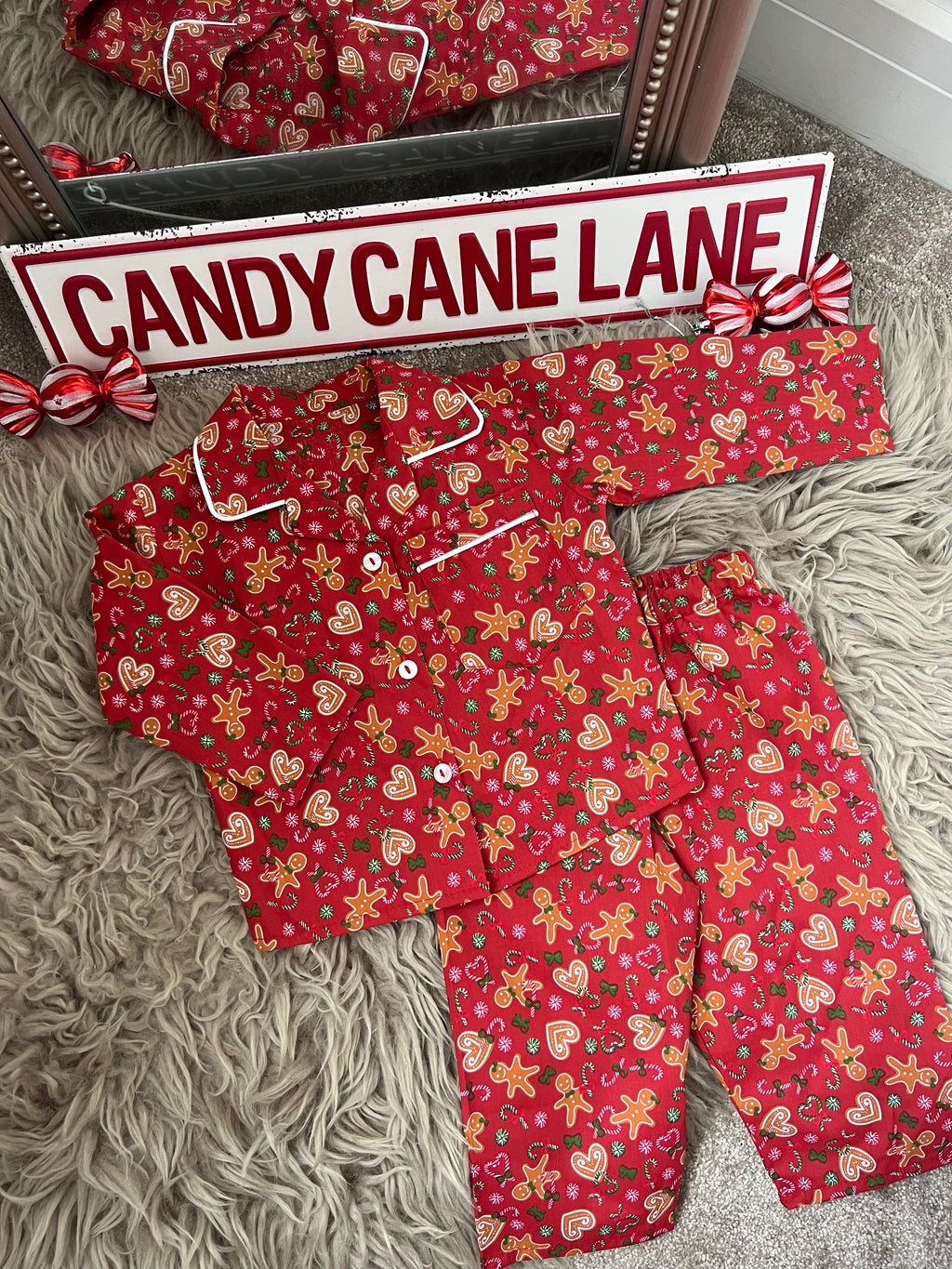 Gingerbread Christmas pyjamas