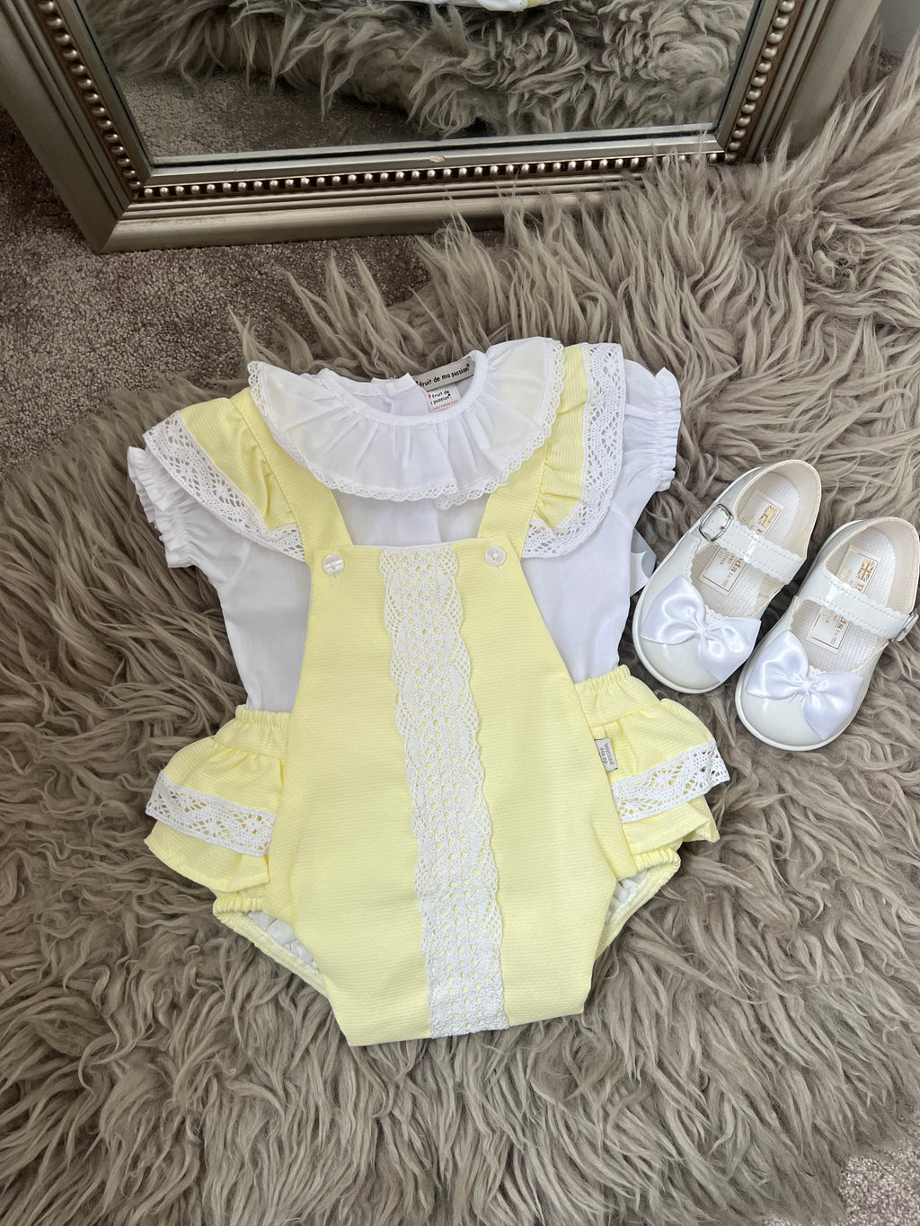 Lemon ruffle bow set