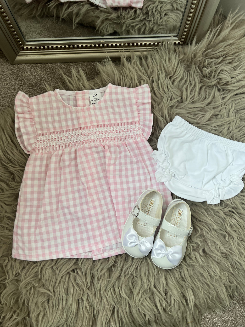 Pink gingham set