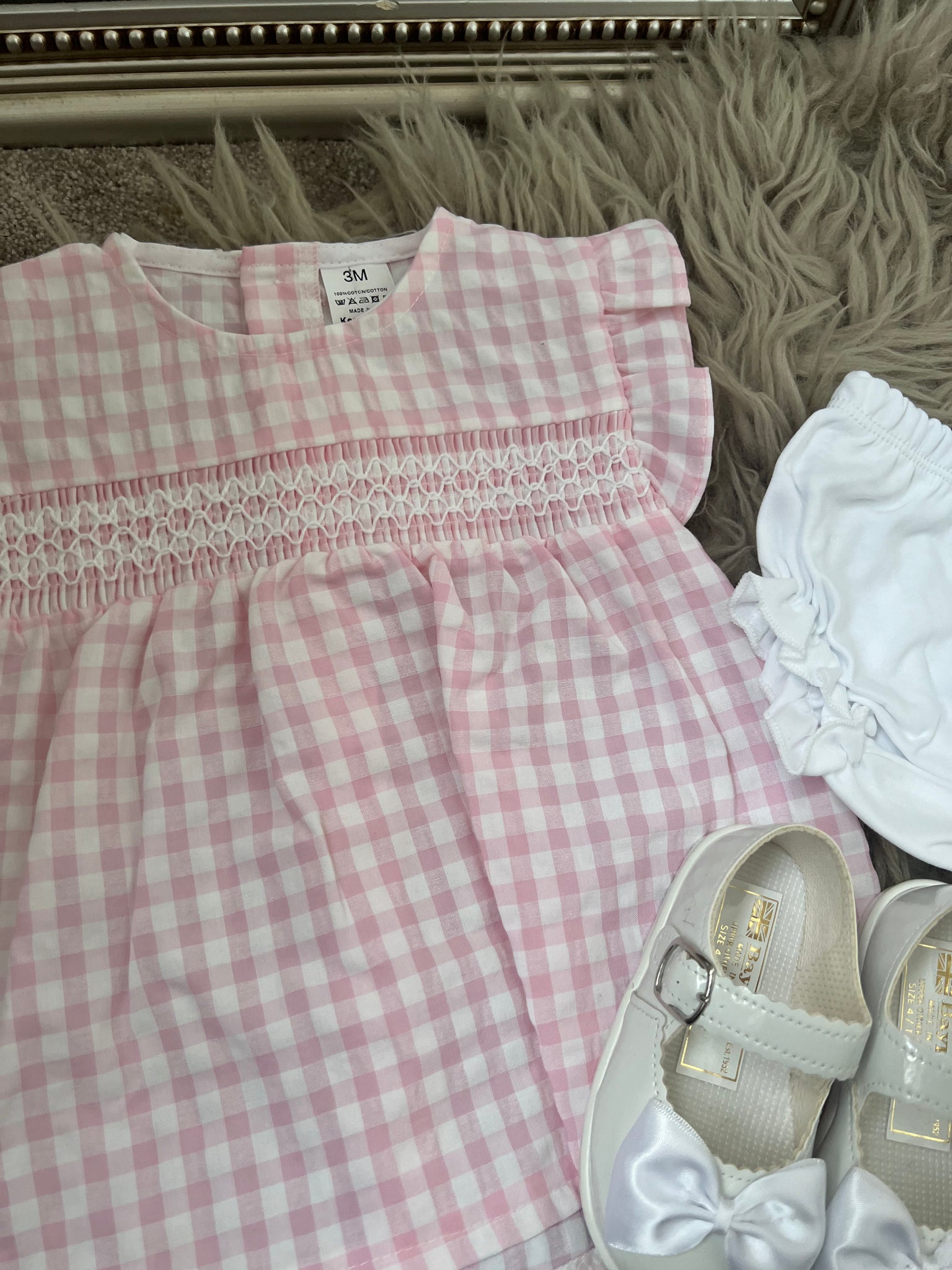 Pink gingham set