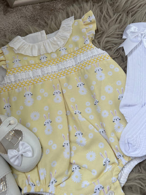 Lemon Easter bunny romper