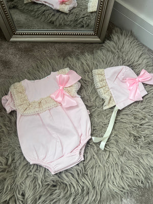 Luxury pink romper