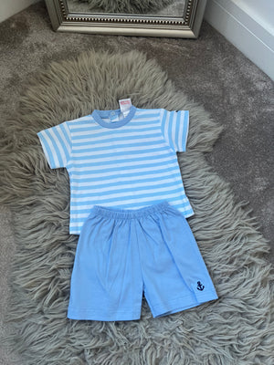 Blue & white stripe set