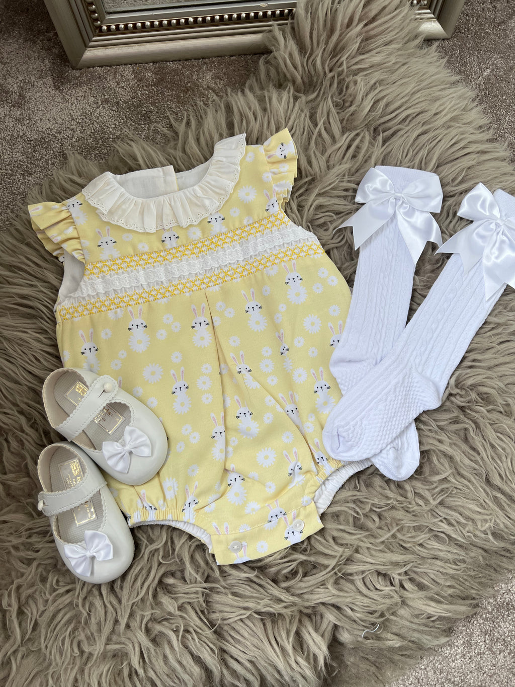 Lemon Easter bunny romper