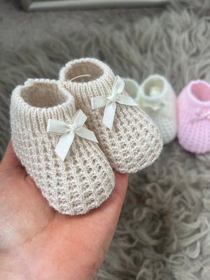 Knitted booties