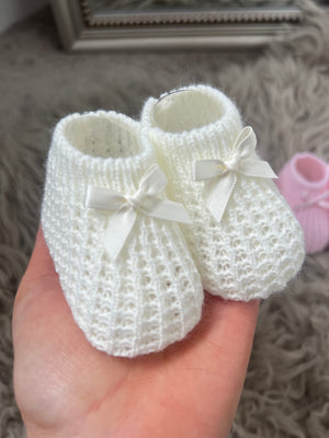 Knitted booties