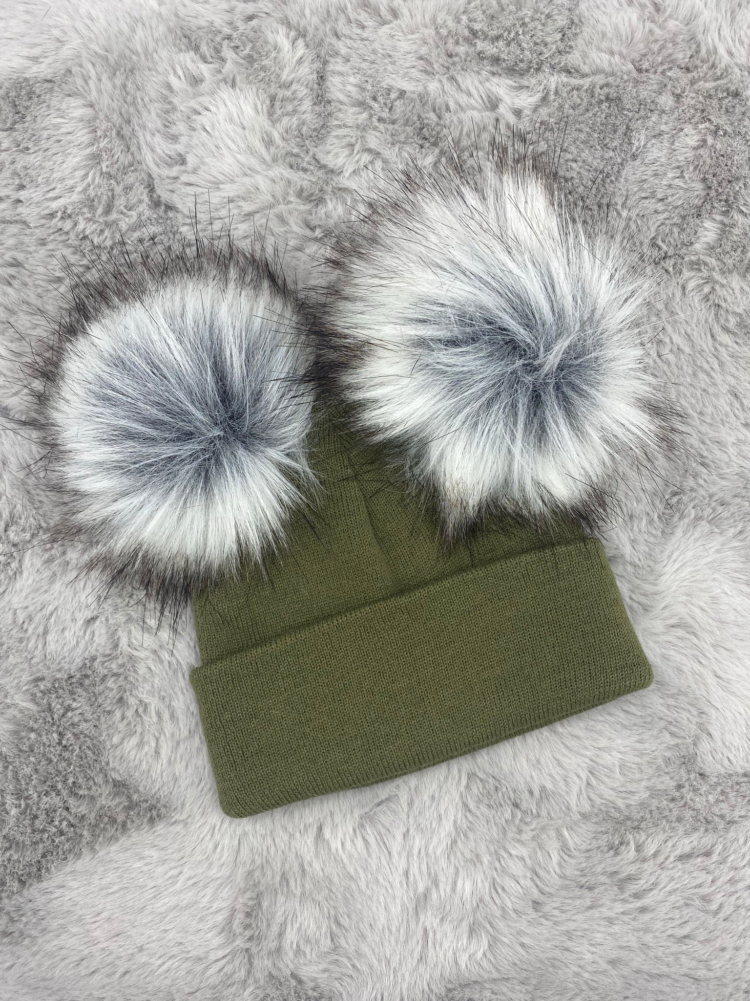 Large double Pom Pom hats