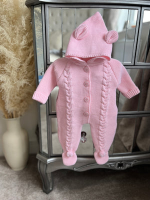 Pink teddy bear onesie