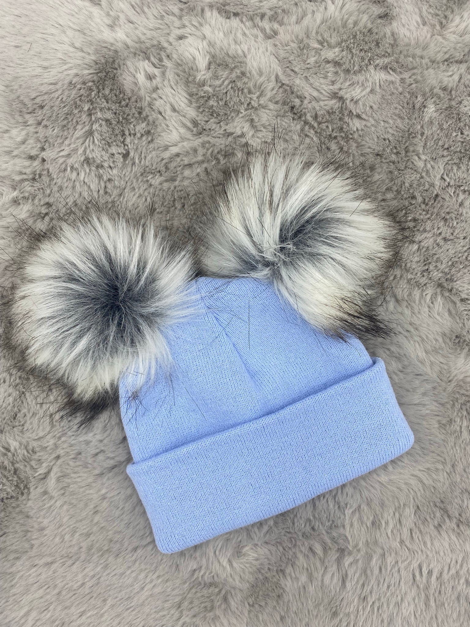 Large double Pom Pom hats