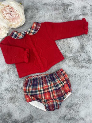 Red tartan 2 piece set