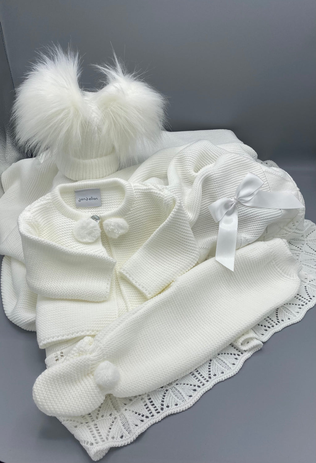 White newborn gift set