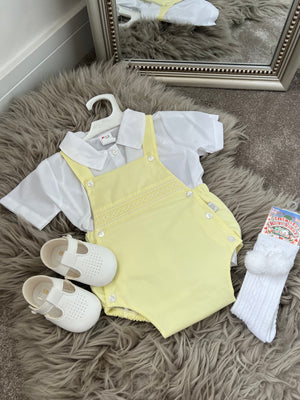 Lemon smock romper