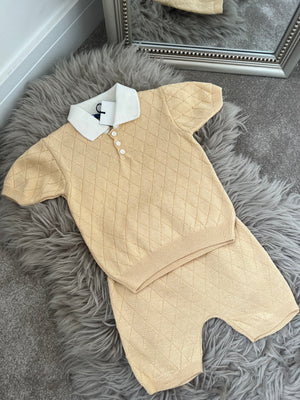 Beige polo set