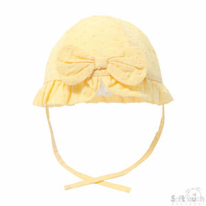 Yellow dotty summer hat