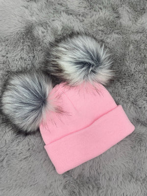 Large double Pom Pom hats