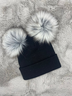 Large double Pom Pom hats